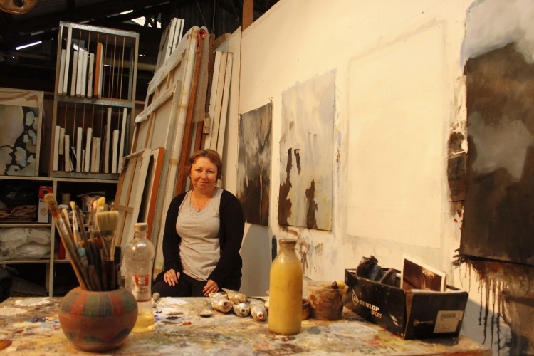 AustralianArtistStudioVisitAboriginalArtNewcastleArtIndigenousArt-NicoleChaffeyTheCornerStoreGalleryphotographbyMadelineYoung.jpeg